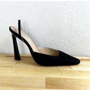 Tony Bianco Slingback Tiamo Elongated Toe Black
Suede Leather Heel Size 6.5